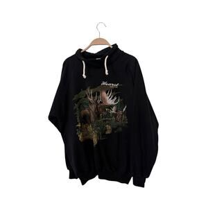 Vintage‎ Hearst Ontario Canada Loon Sweatshirt XL Black Forest Buck